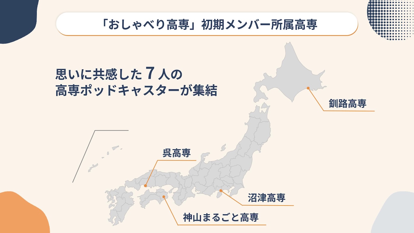 初期メンバーの所属高専